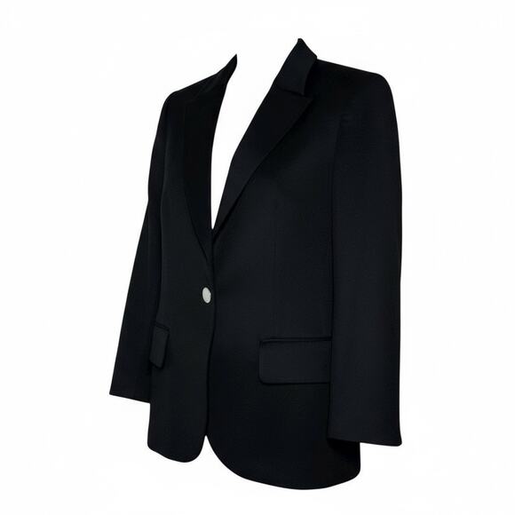 Valentino Miss V Vintage Black Cashmere Blazer 48 IT 14 US - Picture 2 of 11